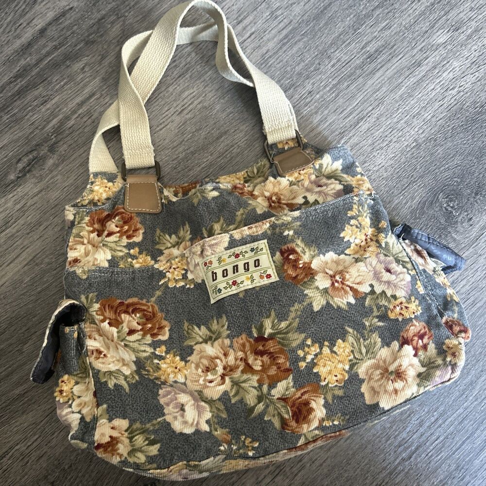 Vintage 80s Y2K Bongo  Shoulder Bag Purse Roses Grunge Cottage Fairy